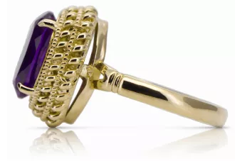 Пръстен Александрит 14K жълто злато Винтидж стил vrc068y